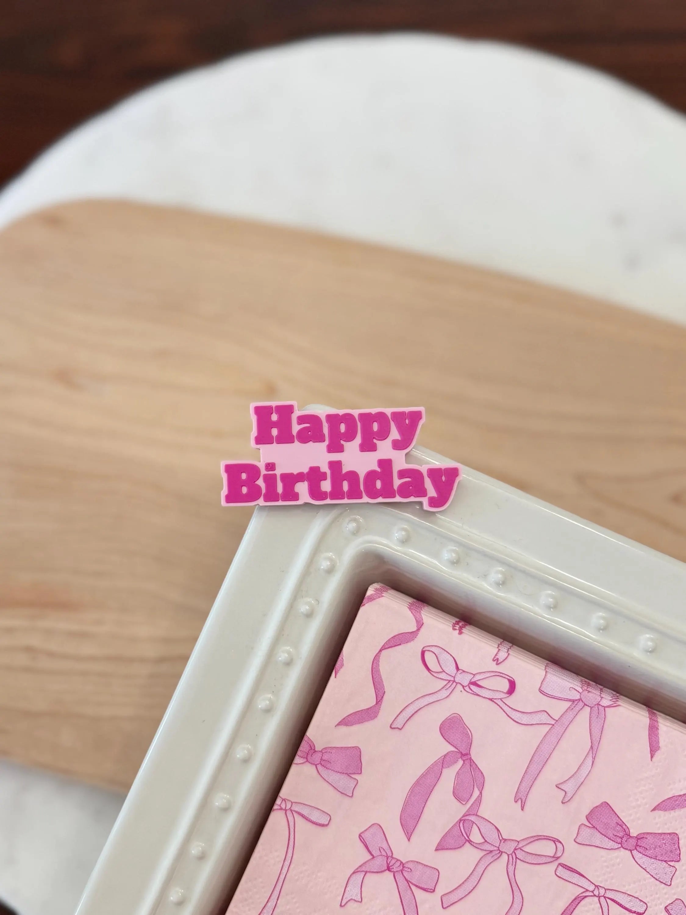 Happy Birthday - Serving Dish Decor - Nora Fleming Mini Compatible