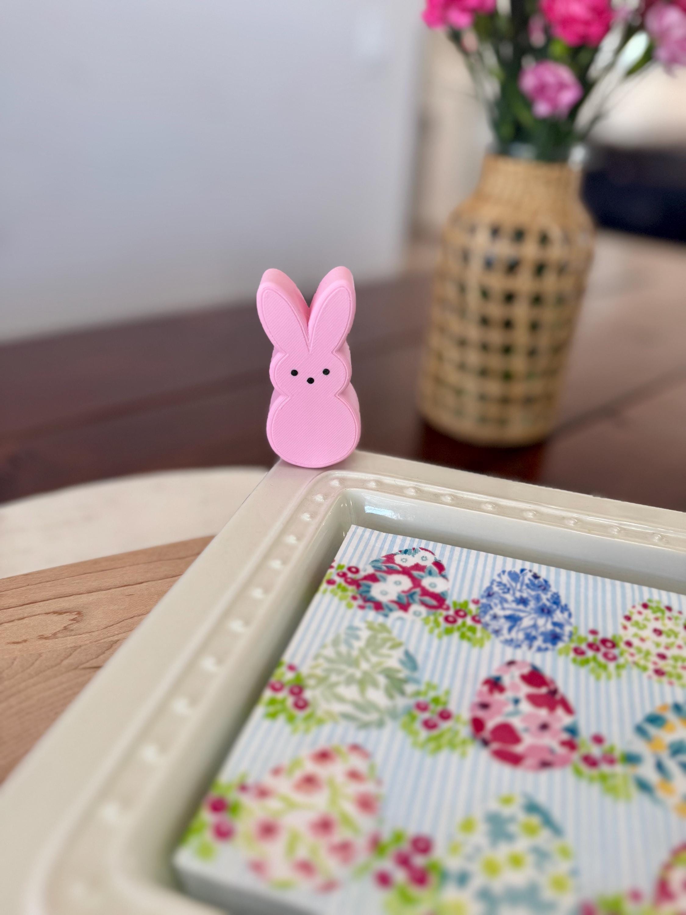 Peep Easter Bunny - Serving Dish Decor - Nora Fleming Inspired Mini Compatible