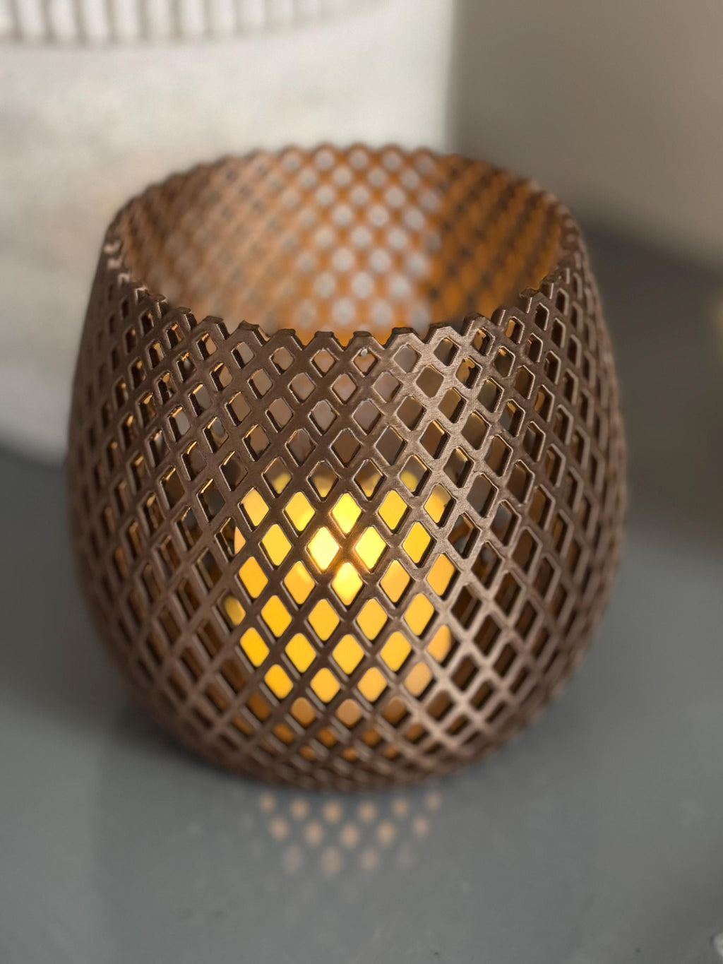 Decorative Vase Orchid Planter or Tea Light Candle Holder Lattice Table Vase for Flowers