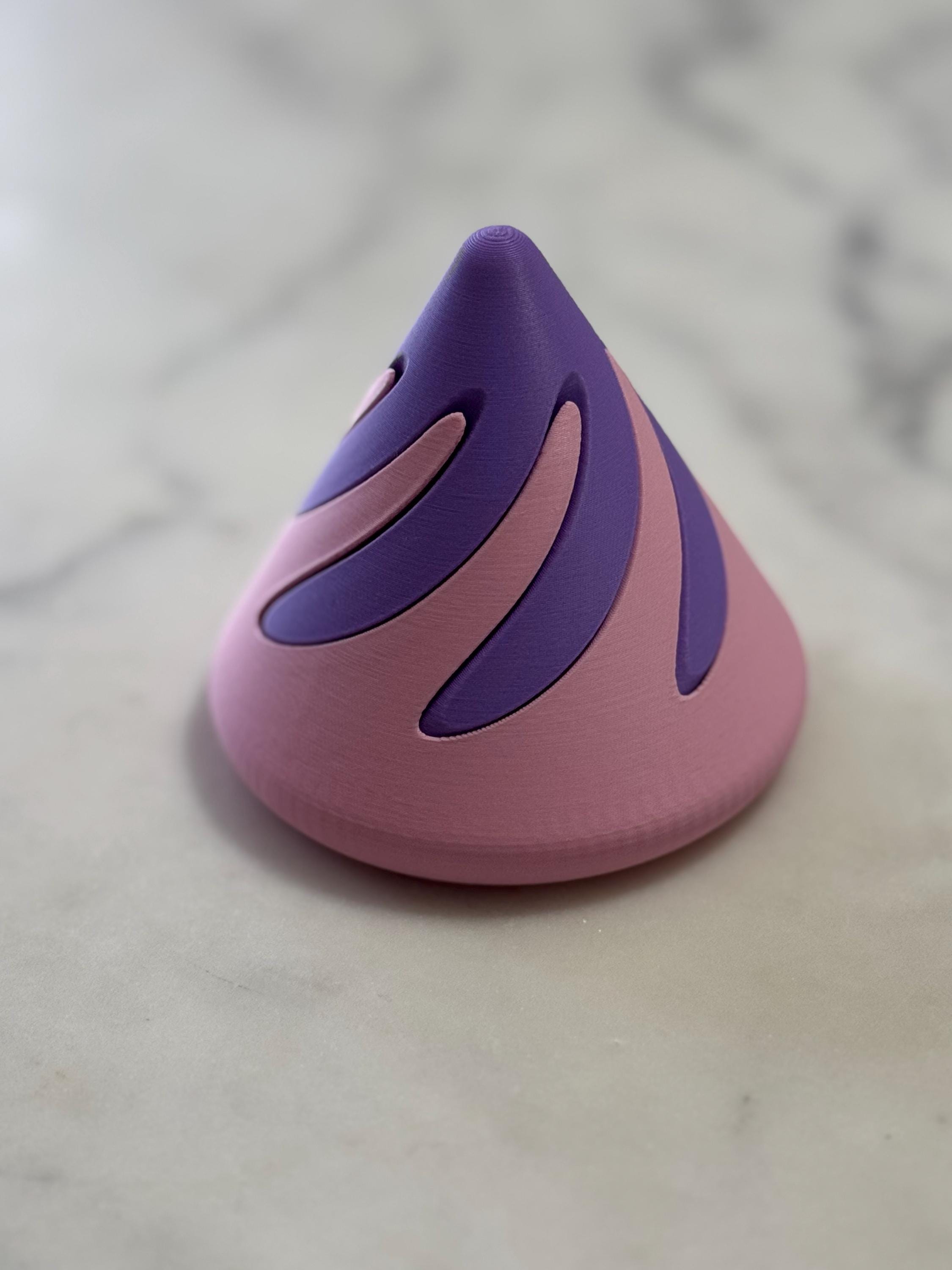 3D Printed Spiral Cone Fidget Toy for Kids