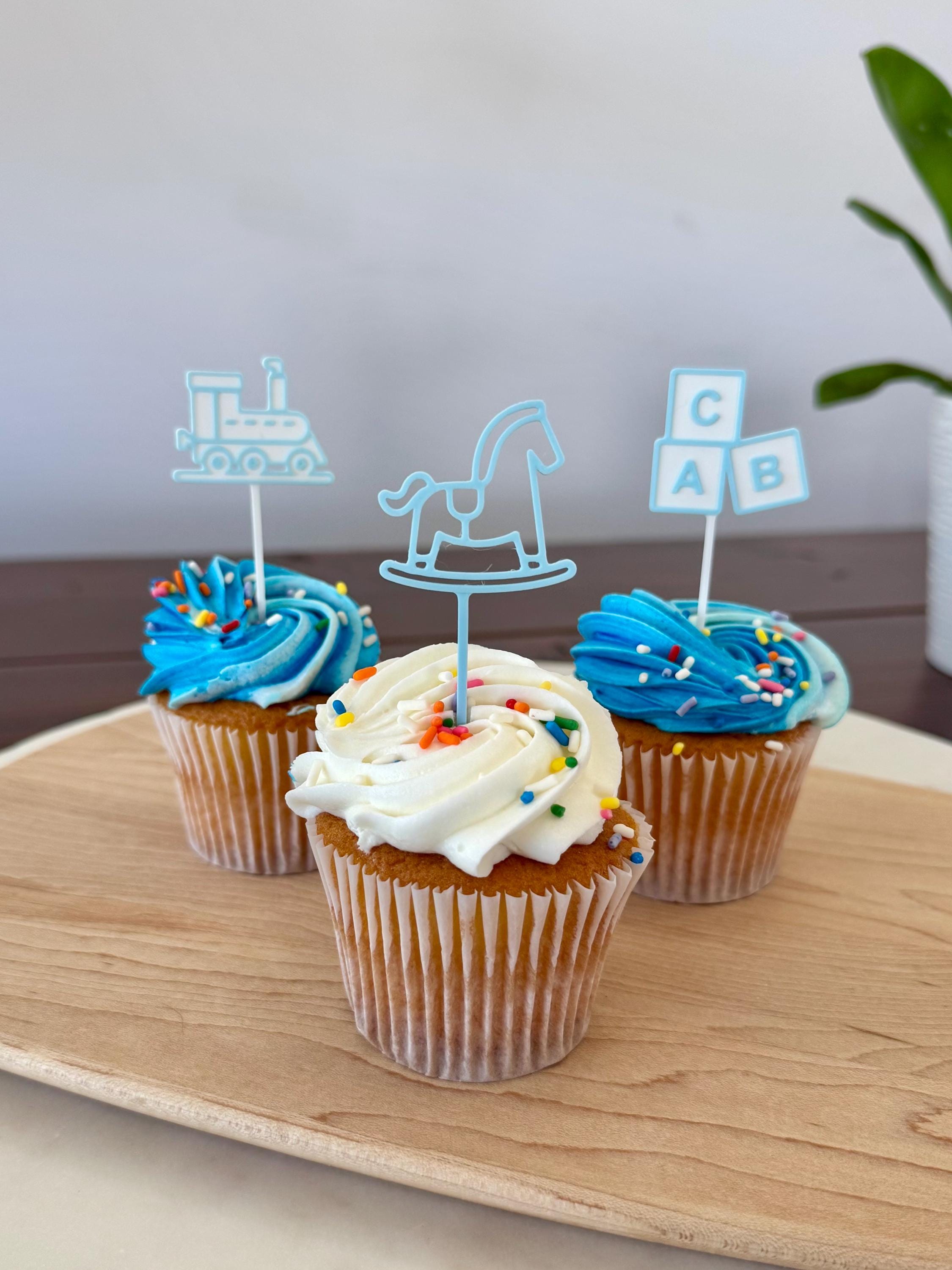 Baby Shower Cupcake Toppers (qty 6)