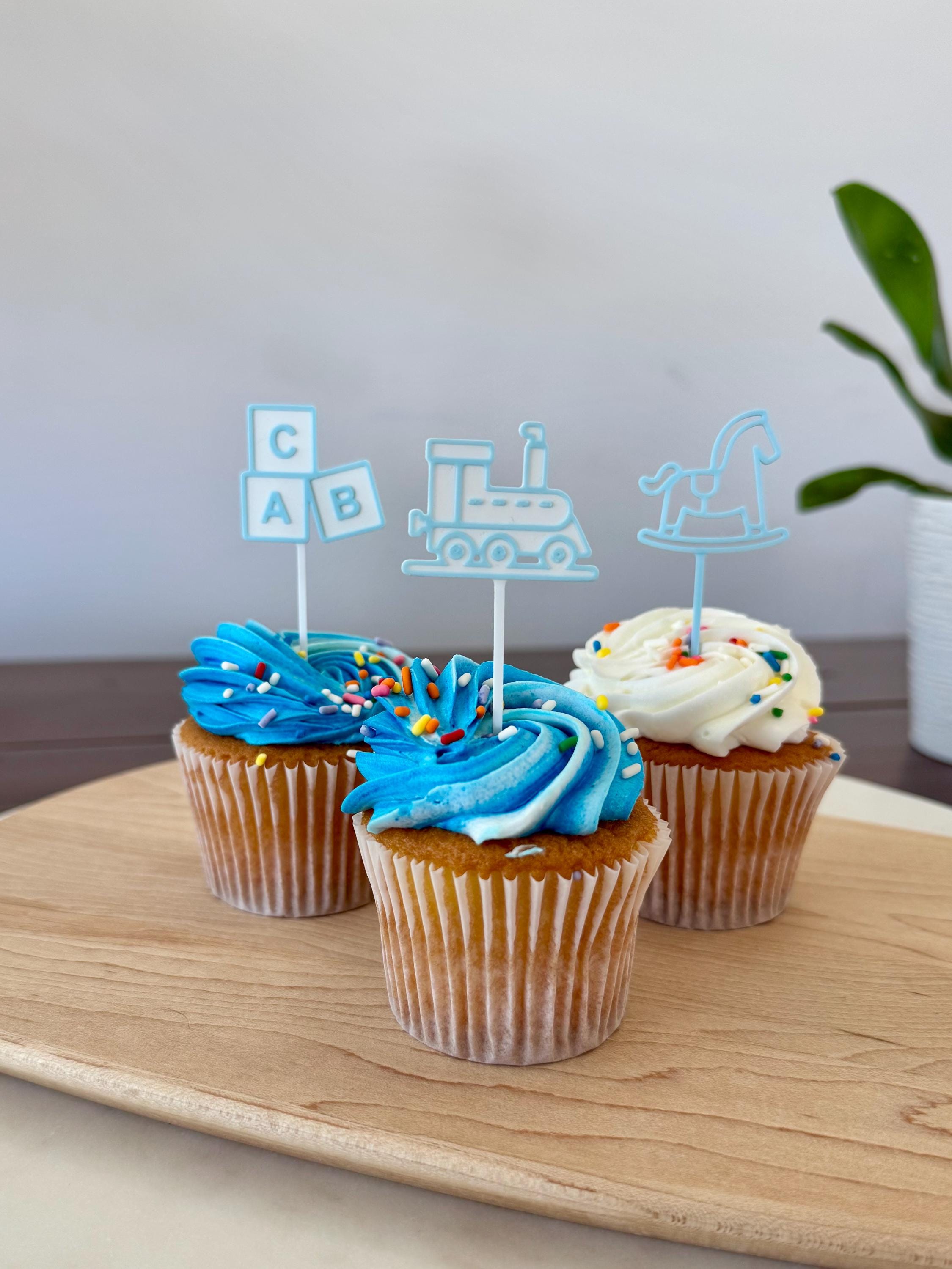 Baby Shower Cupcake Toppers (qty 6)