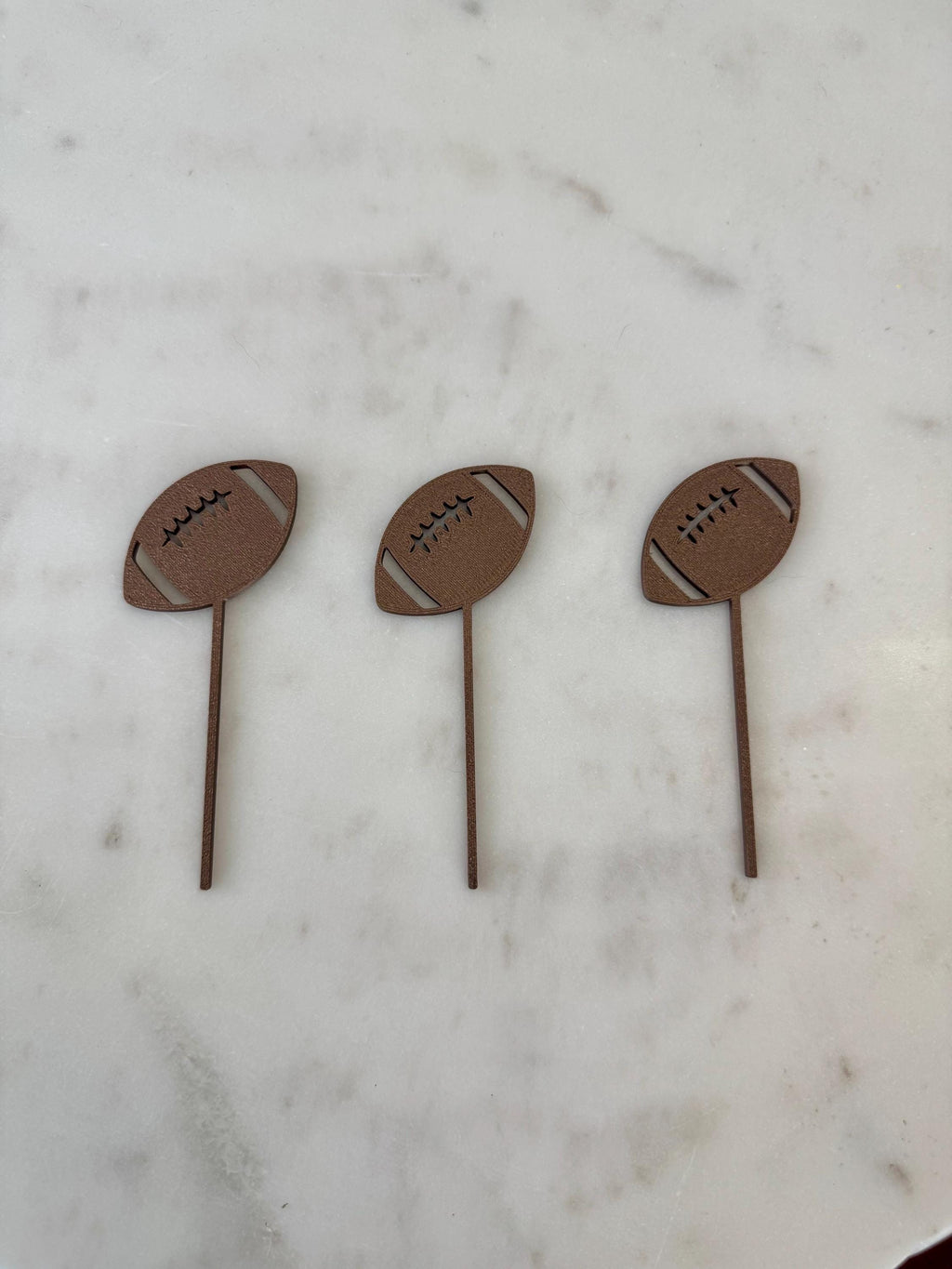 Football Party Cupcake Toppers (qty 6)